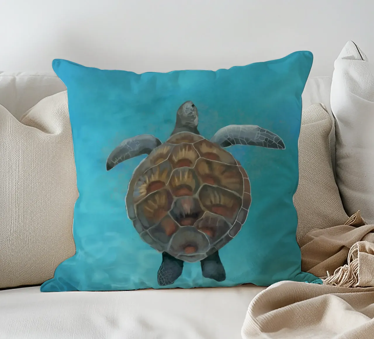Serenità delle tartarughe marine cuscino da Verse