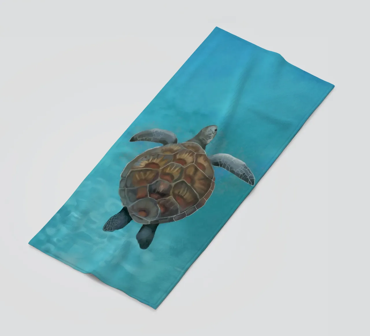 Sea Turtle Serenity beach towel by Verse