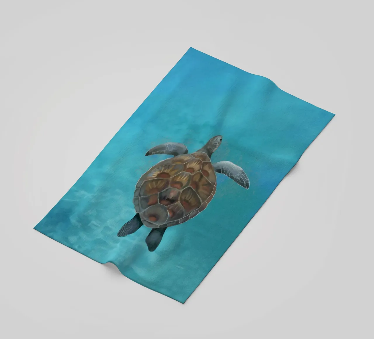 Sea Turtle Serenity beach towel by Verse