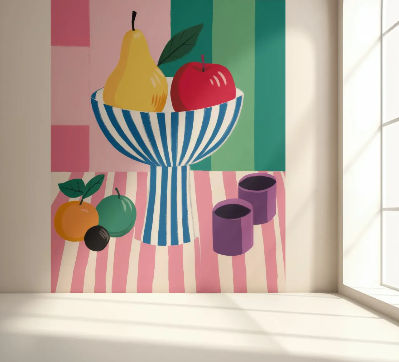 Striped Bowl Apple Pear photo wallpaper by Haven Fantasy