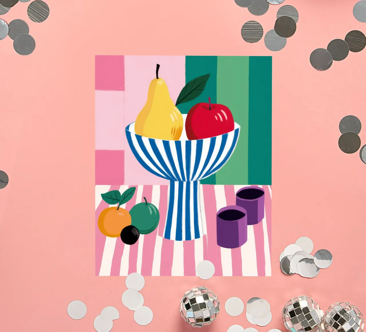 Striped Bowl Apple Pear sticker by Haven Fantasy