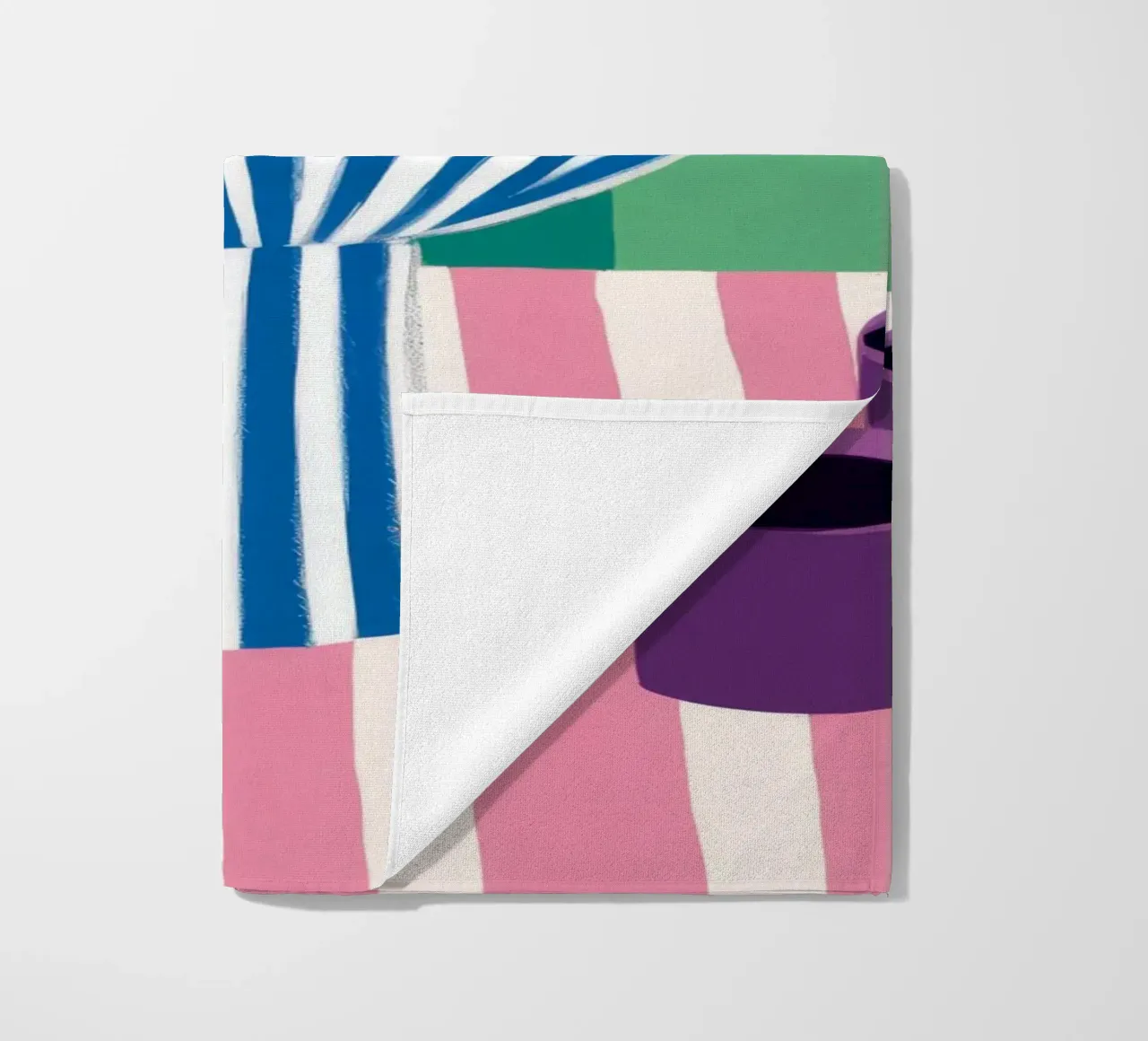 Striped Bowl Apple Pear beach towel by Haven Fantasy