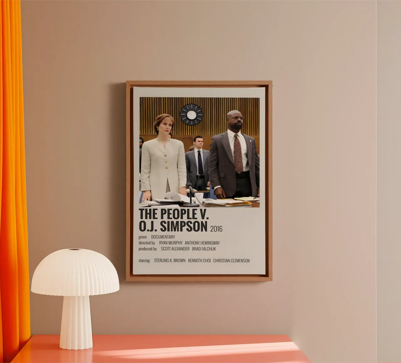 THE PEOPLE V. O.J. SIMPSON 2016 canvas met Baklijst van MVFminimalist