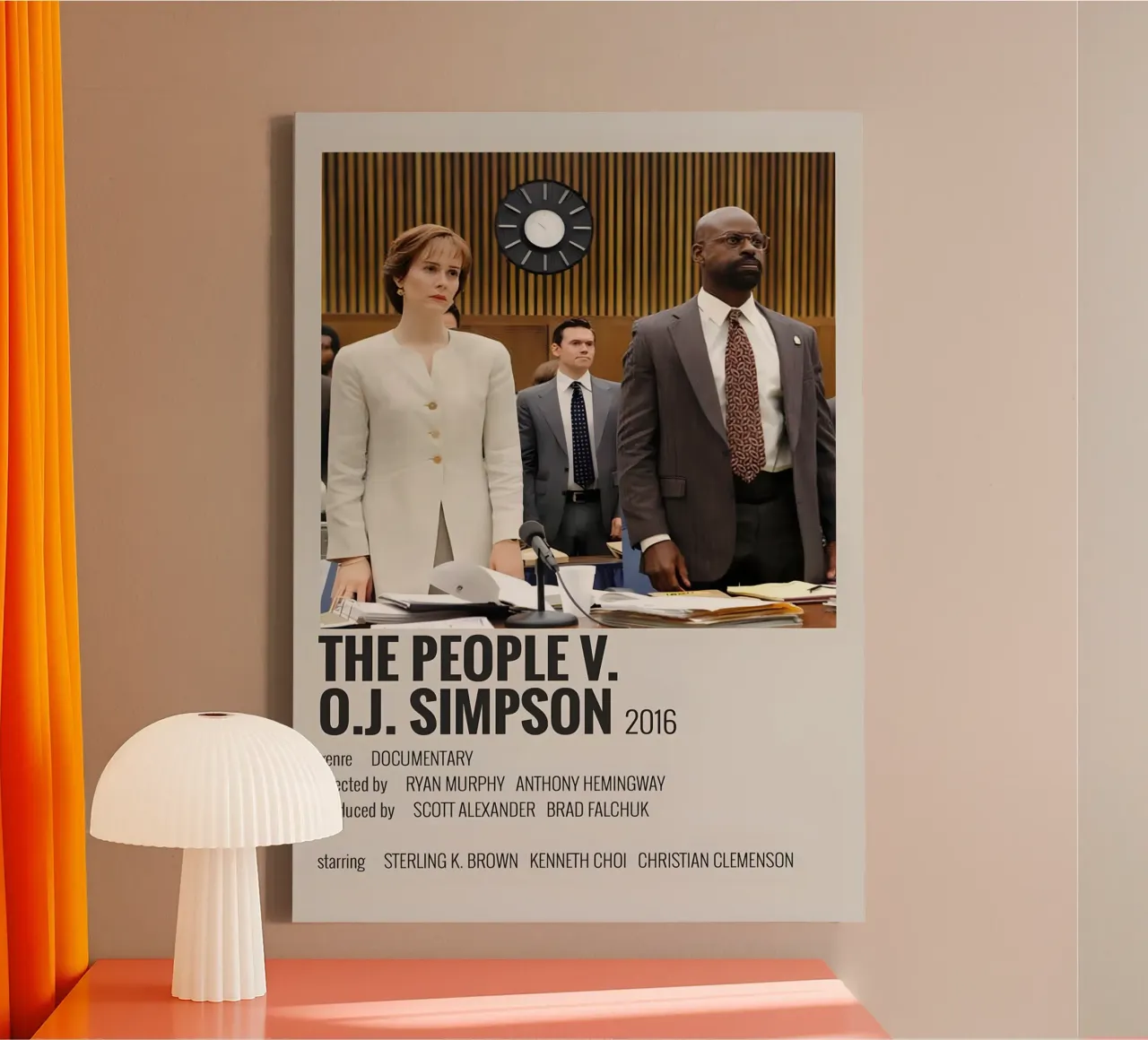 THE PEOPLE V. O.J. SIMPSON 2016 canvas met Baklijst van MVFminimalist