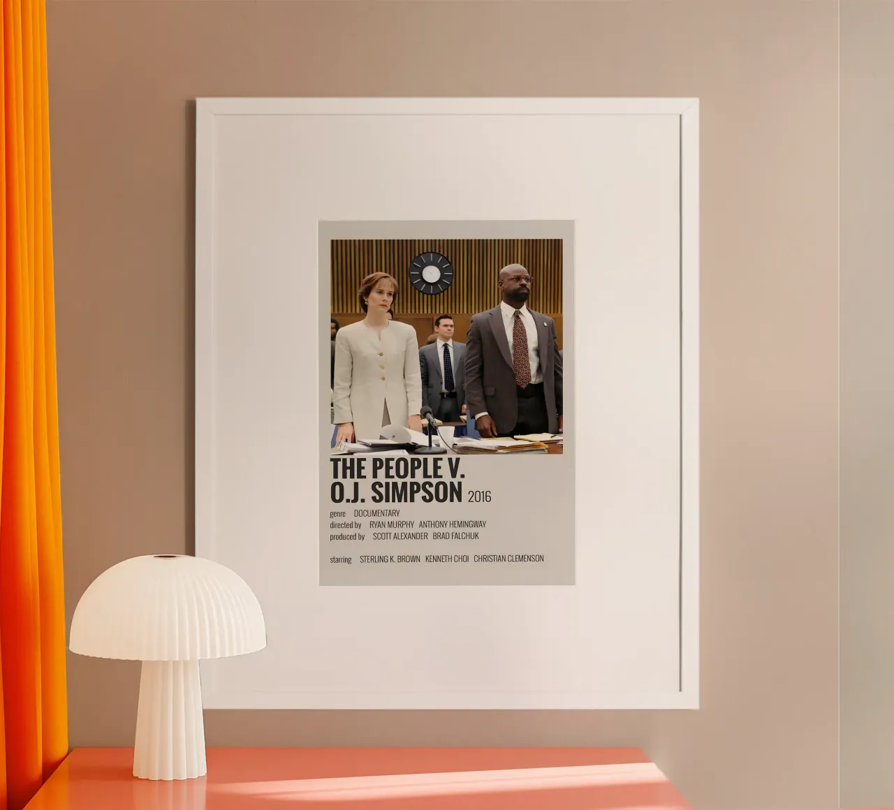 THE PEOPLE V. O.J. SIMPSON 2016 poster da MVFminimalist