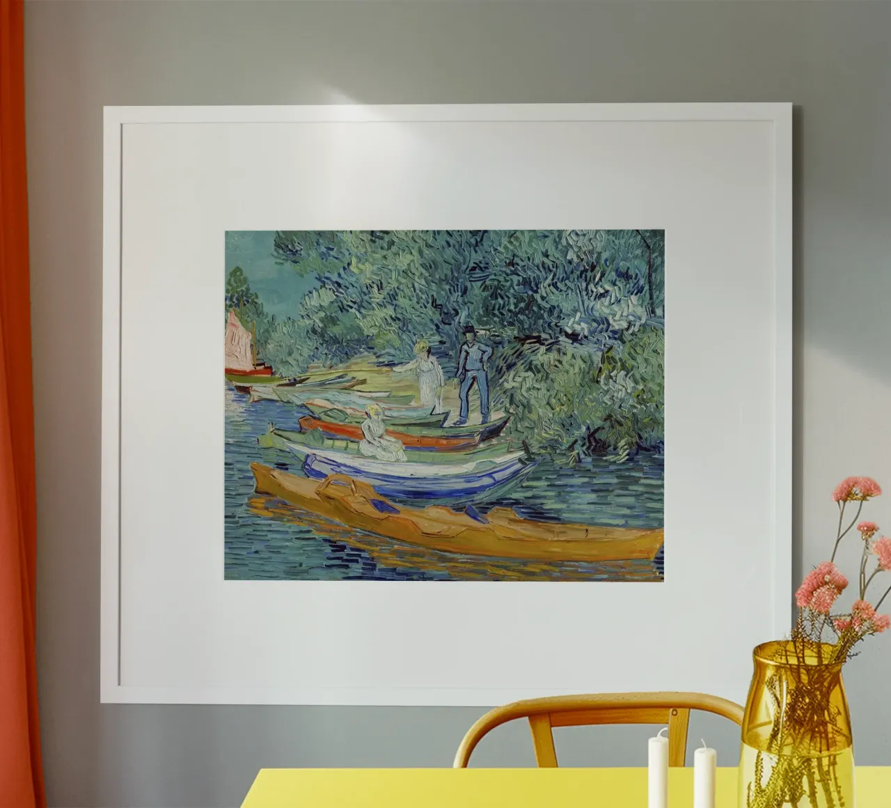 quelqu'un monte à bord d'un bateau poster de cloud shop