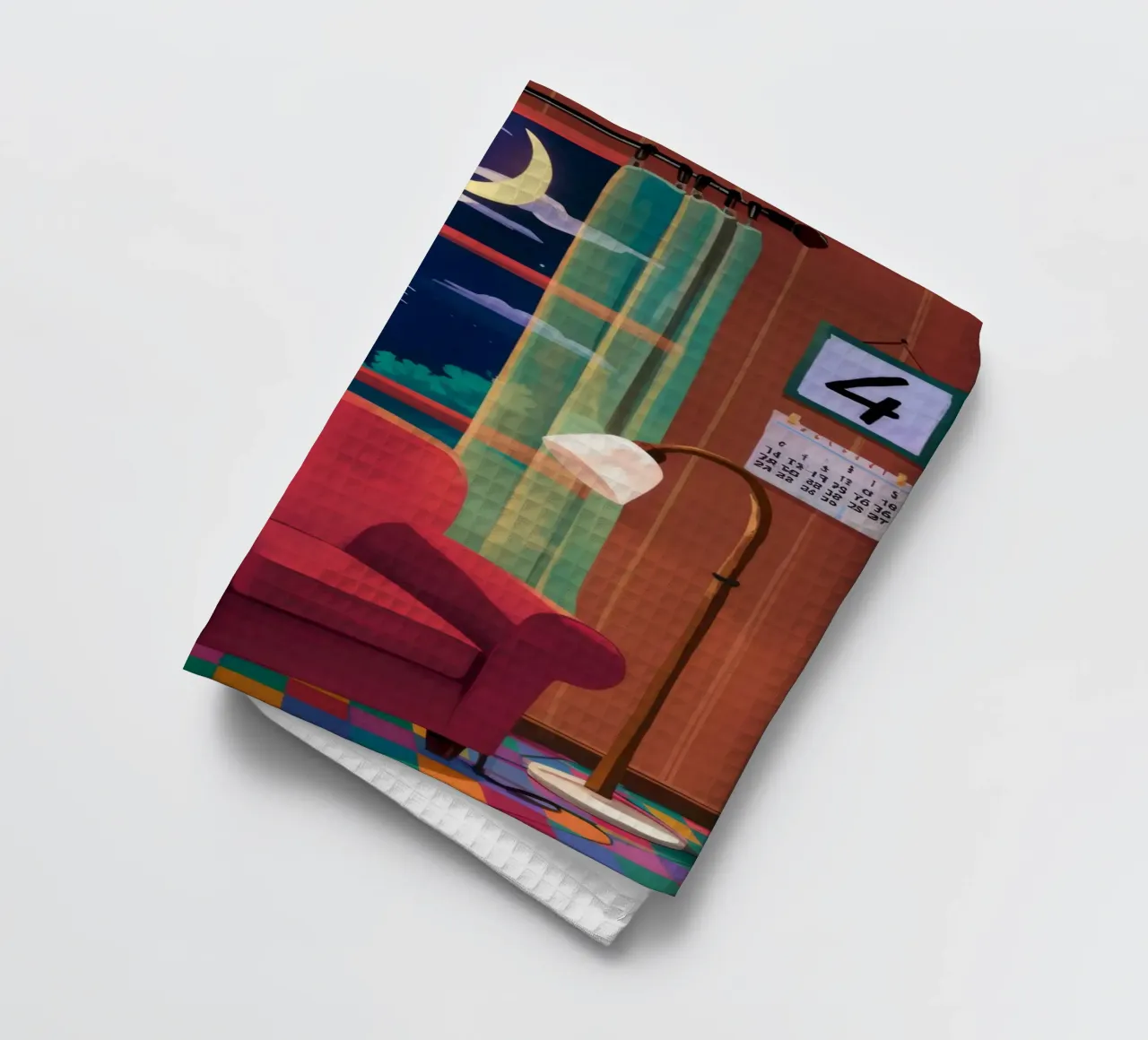 Lecture nocturne de la chaise rouge torchon de FadeAura