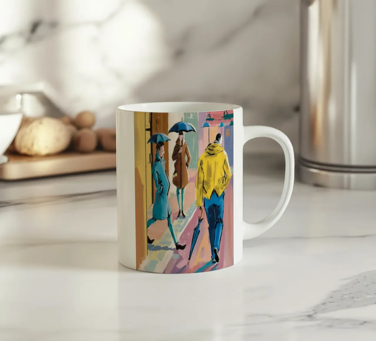 Riflessione sulla strada della pioggia tazza in ceramica da Haven Fantasy