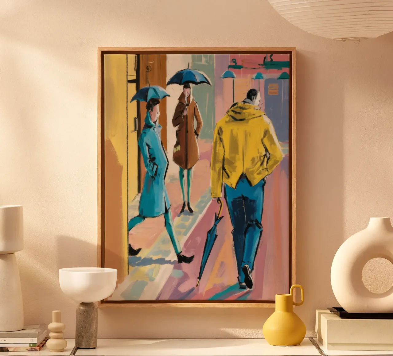 Rainy Street Reflection canvas by Haven Fantasy