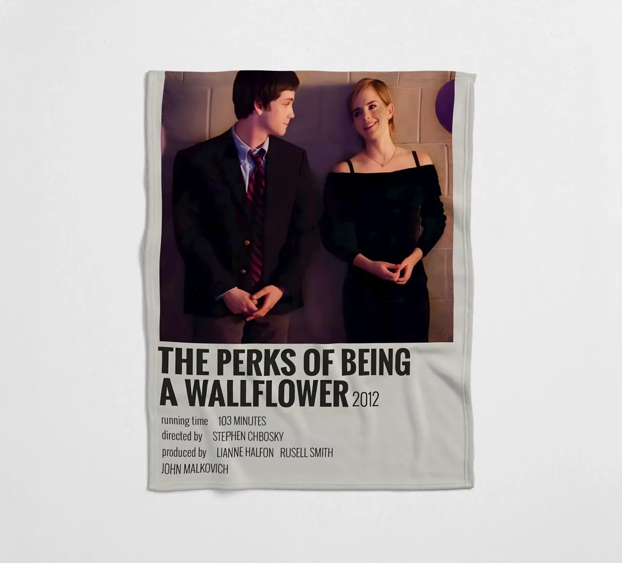THE PERKS OF BEING A WALLFLOWER 2012 coperta in pile da MVFminimalist