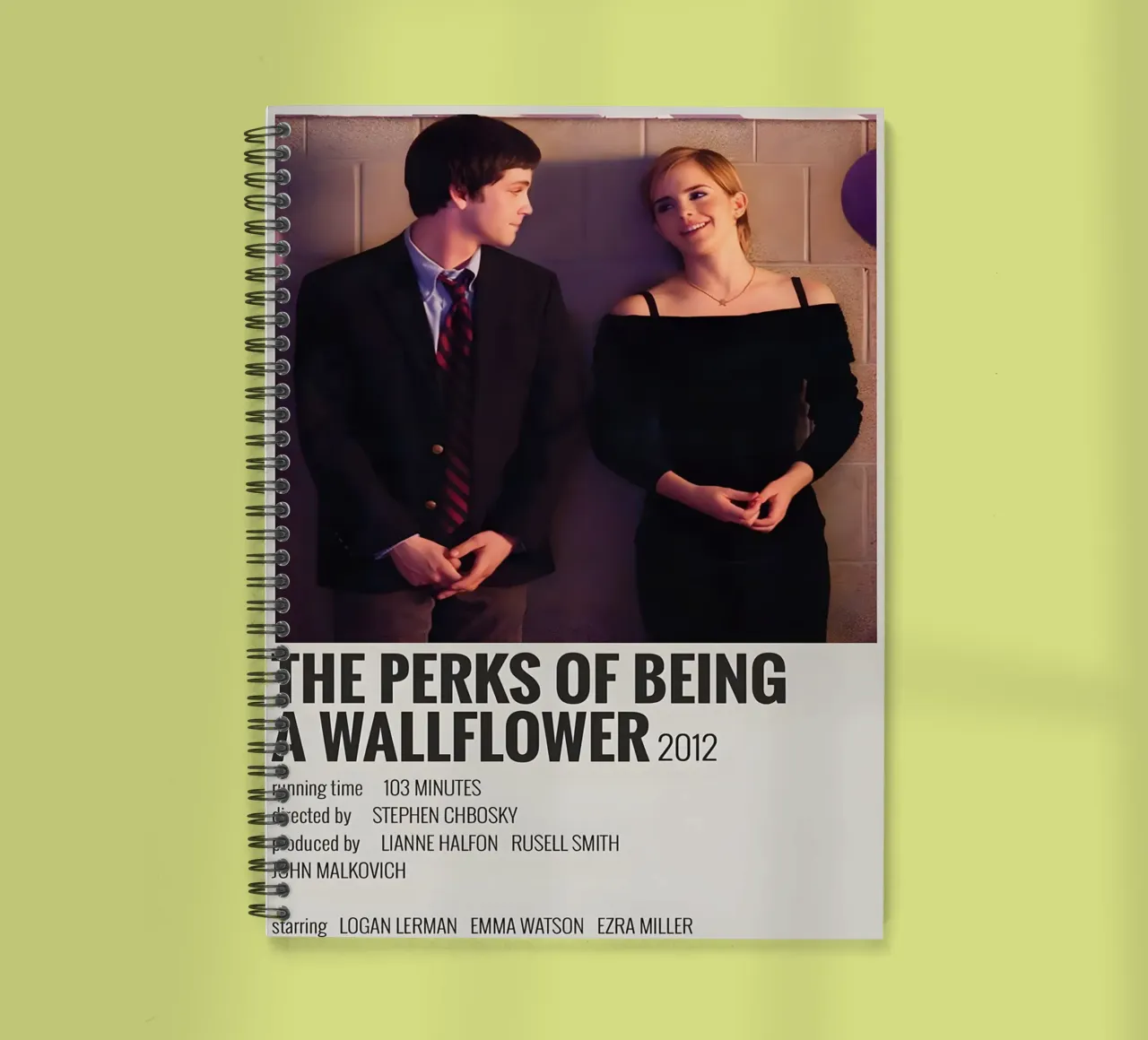 THE PERKS OF BEING A WALLFLOWER 2012 spiral notebook by MVFminimalist