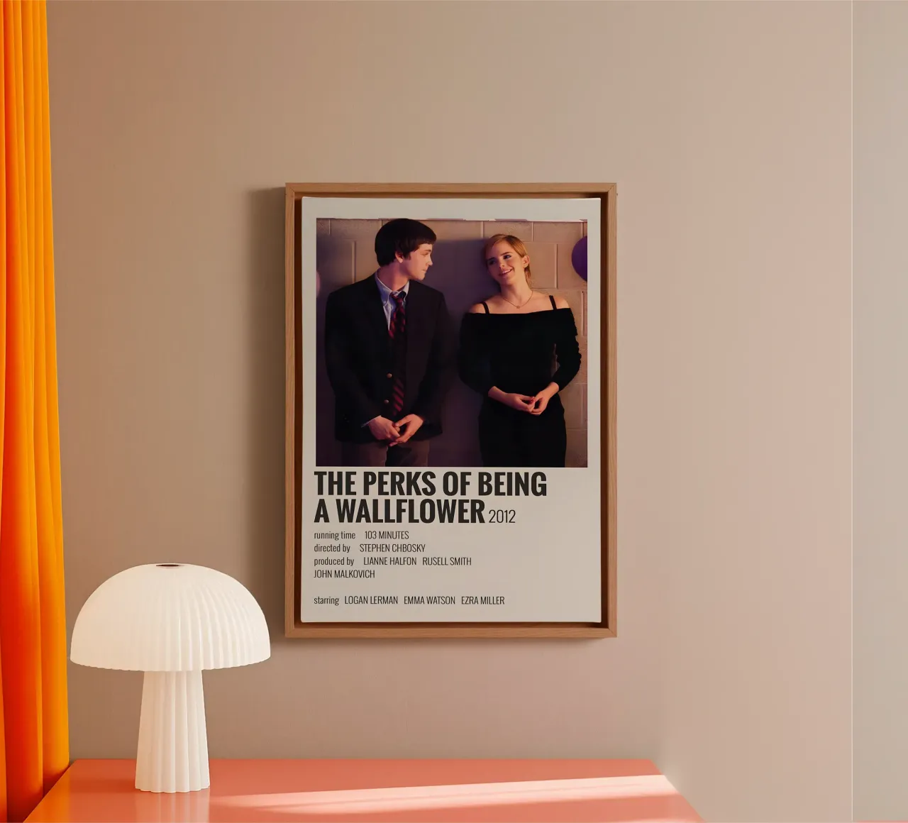 THE PERKS OF BEING A WALLFLOWER 2012 tela con Cornice a cassetta da MVFminimalist