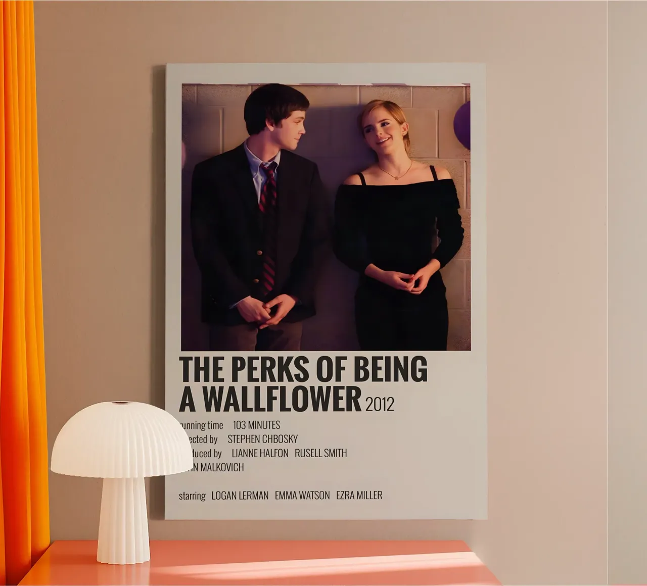 THE PERKS OF BEING A WALLFLOWER 2012 tela con Cornice a cassetta da MVFminimalist