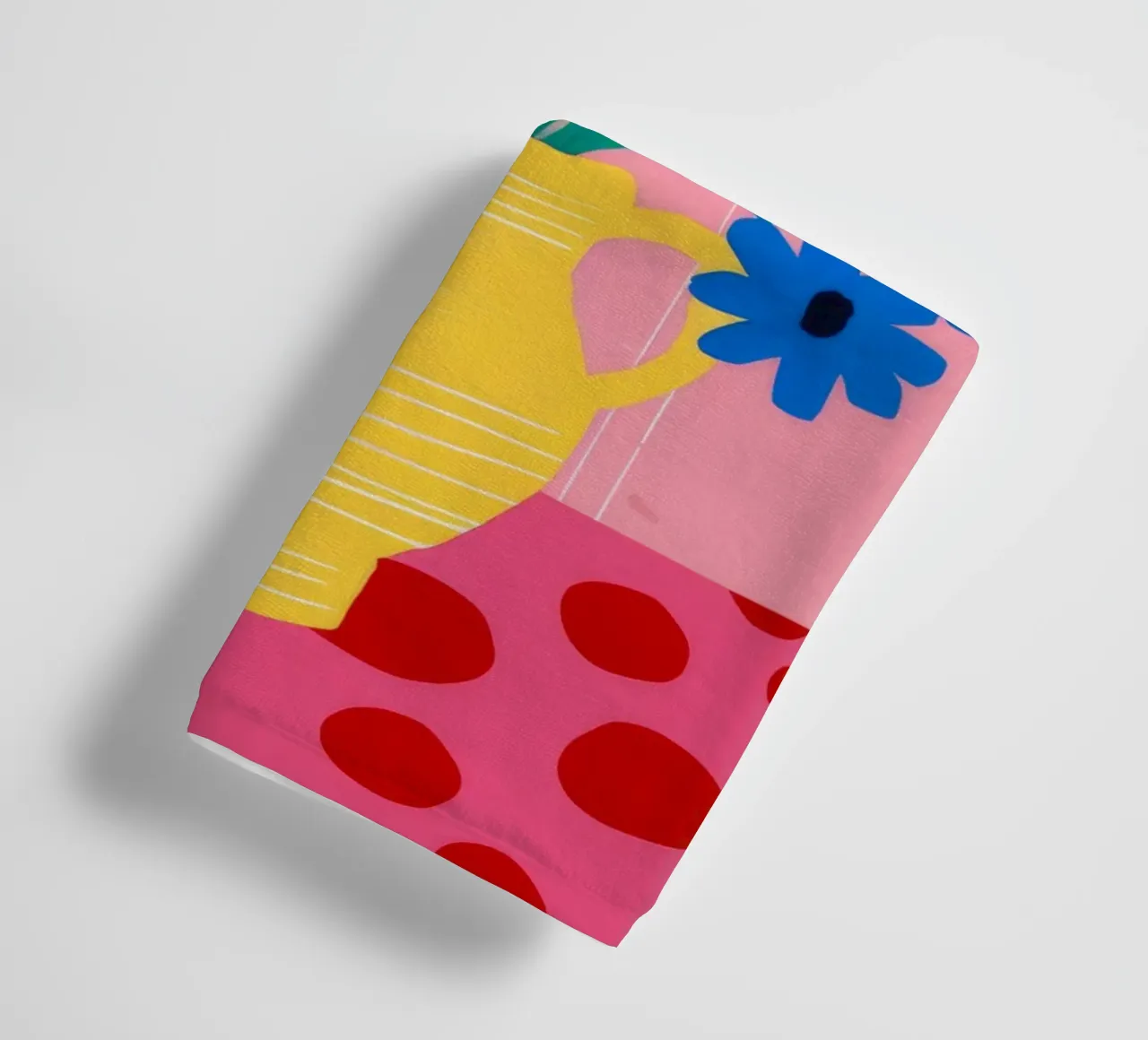 Vase jaune Asters bleus serviette de bain de FadeAura
