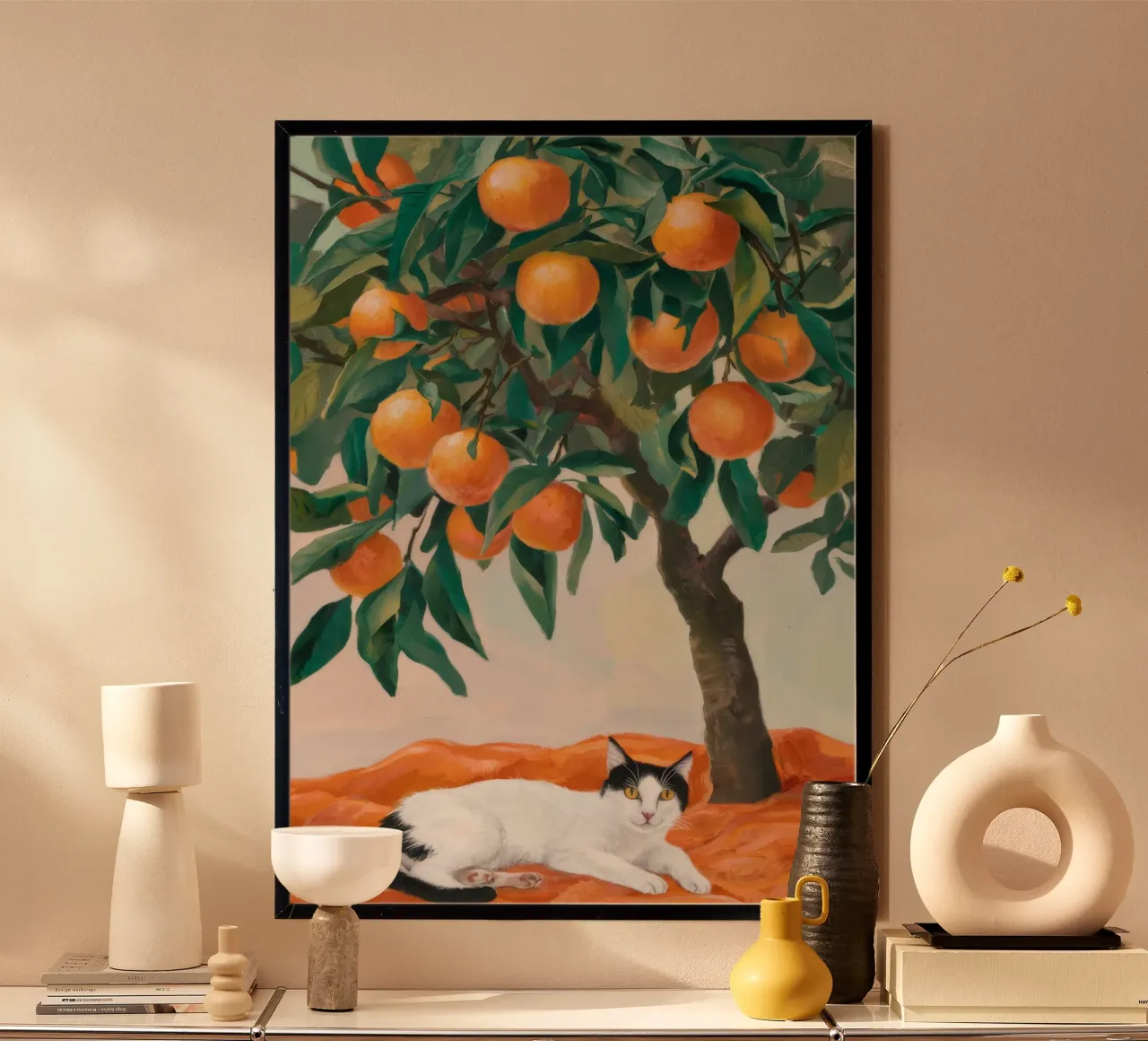 Sinaasappelboom sluimer poster met kunststof frame van Haven Fantasy