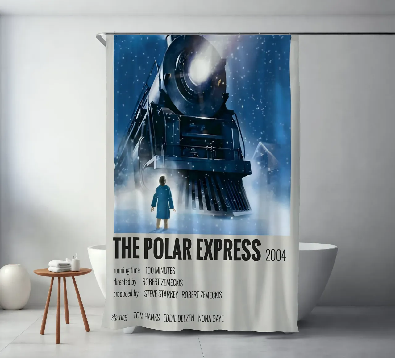 THE POLAR EXPRESS 2004 shower curtain by MVFminimalist