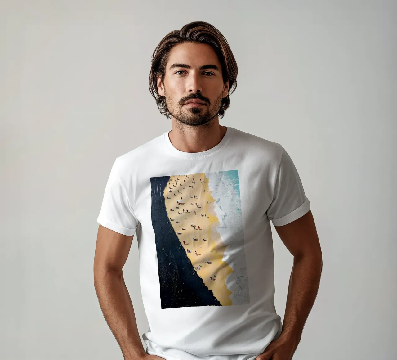 Spiaggia di confine - Paesaggio impressionistico sulla spiaggia t-shirt da KUNSTstück