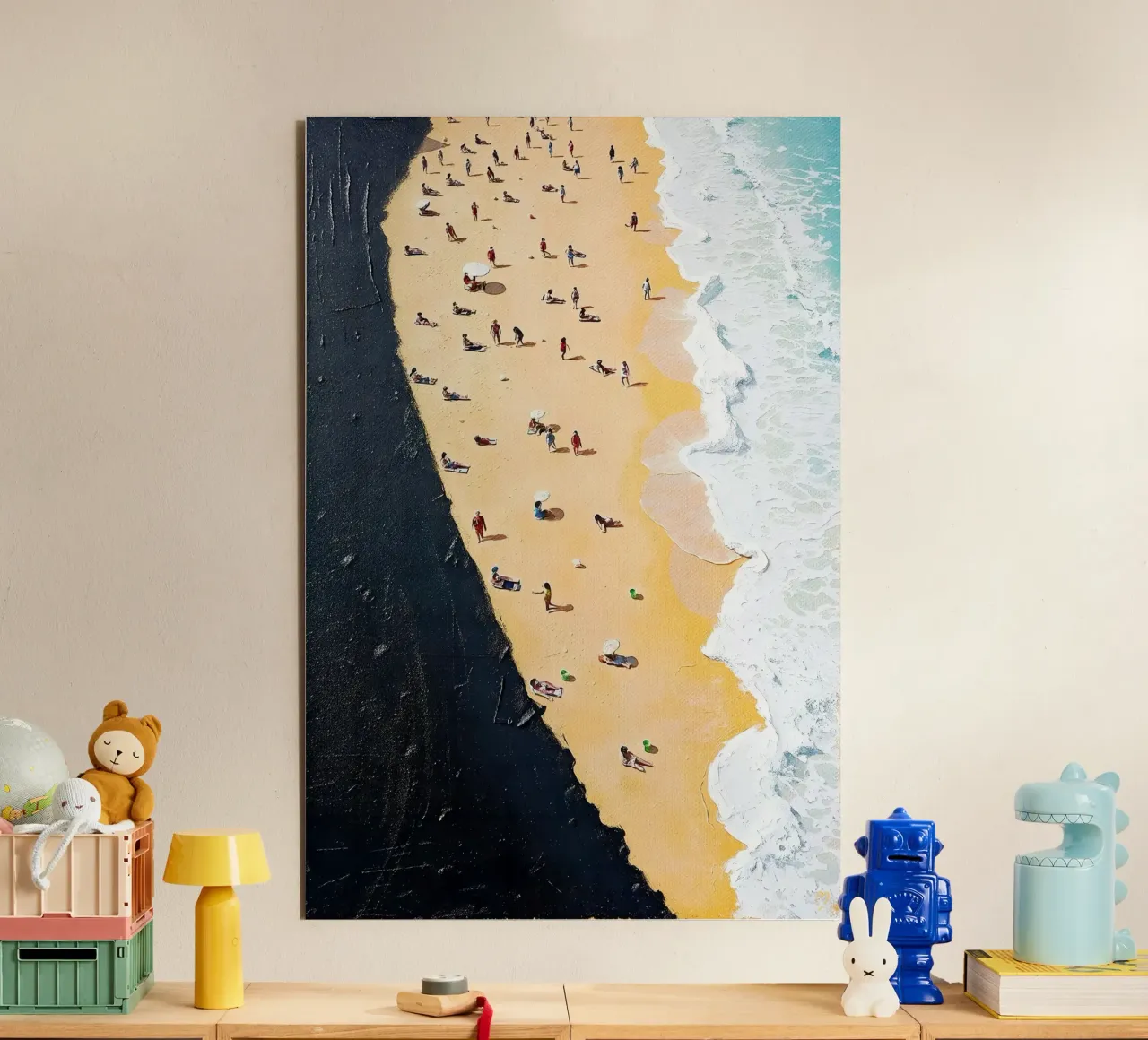 Spiaggia di confine - Paesaggio impressionistico sulla spiaggia pannello forex da KUNSTstück