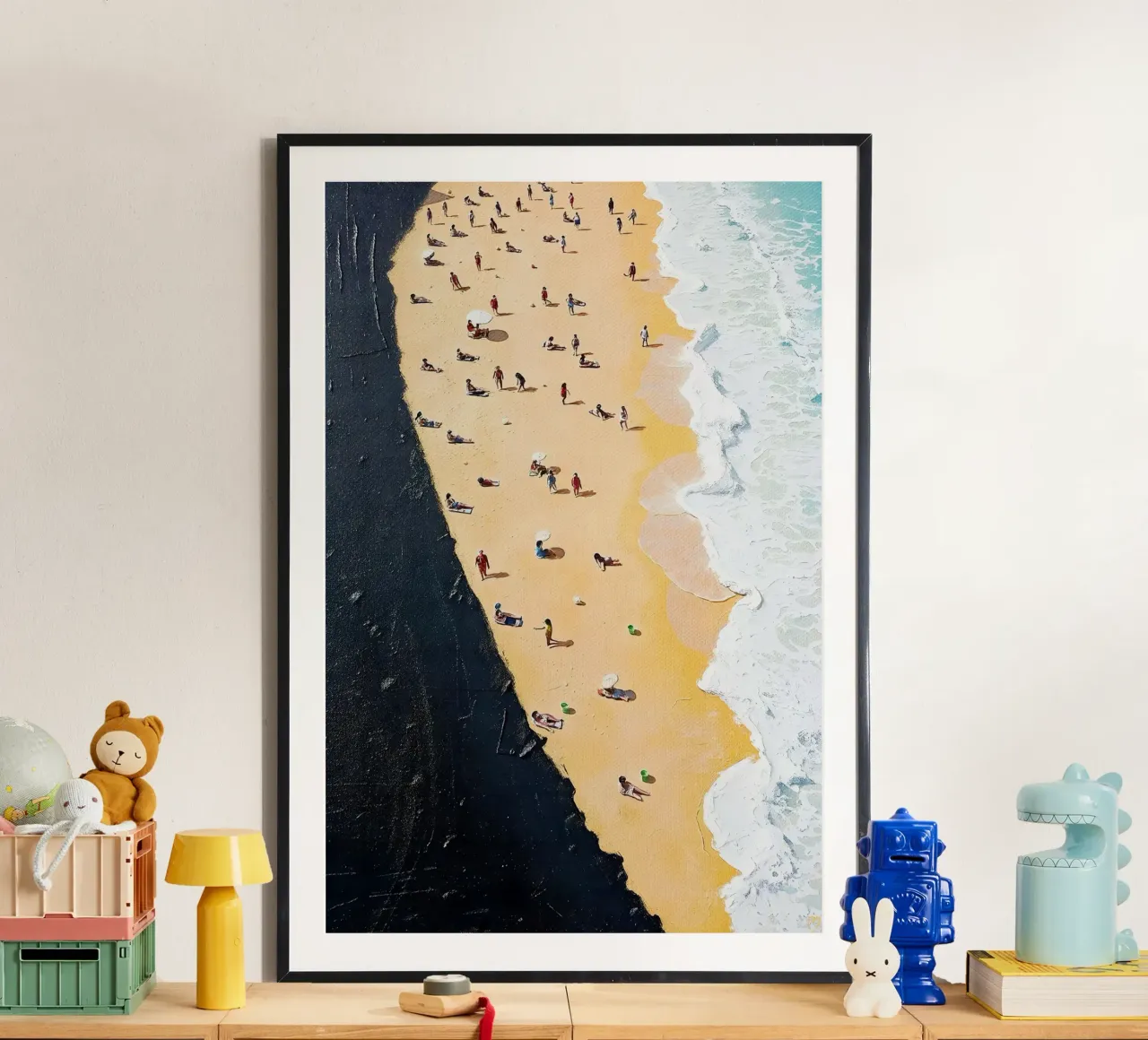 Spiaggia di confine - Paesaggio impressionistico sulla spiaggia poster da KUNSTstück
