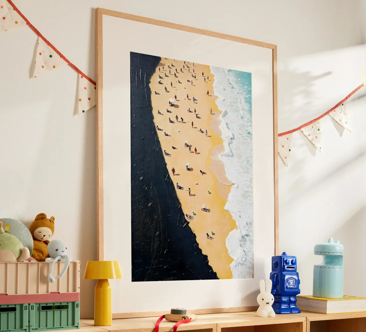 Spiaggia di confine - Paesaggio impressionistico sulla spiaggia poster da KUNSTstück