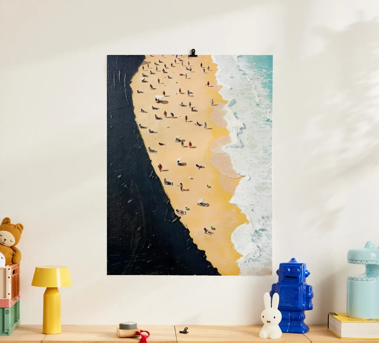 Spiaggia di confine - Paesaggio impressionistico sulla spiaggia poster da KUNSTstück