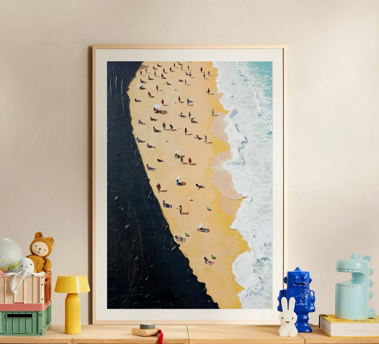 Spiaggia di confine - Paesaggio impressionistico sulla spiaggia poster da KUNSTstück
