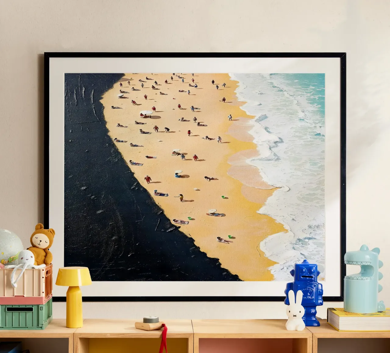 Spiaggia di confine - Paesaggio impressionistico sulla spiaggia poster da KUNSTstück