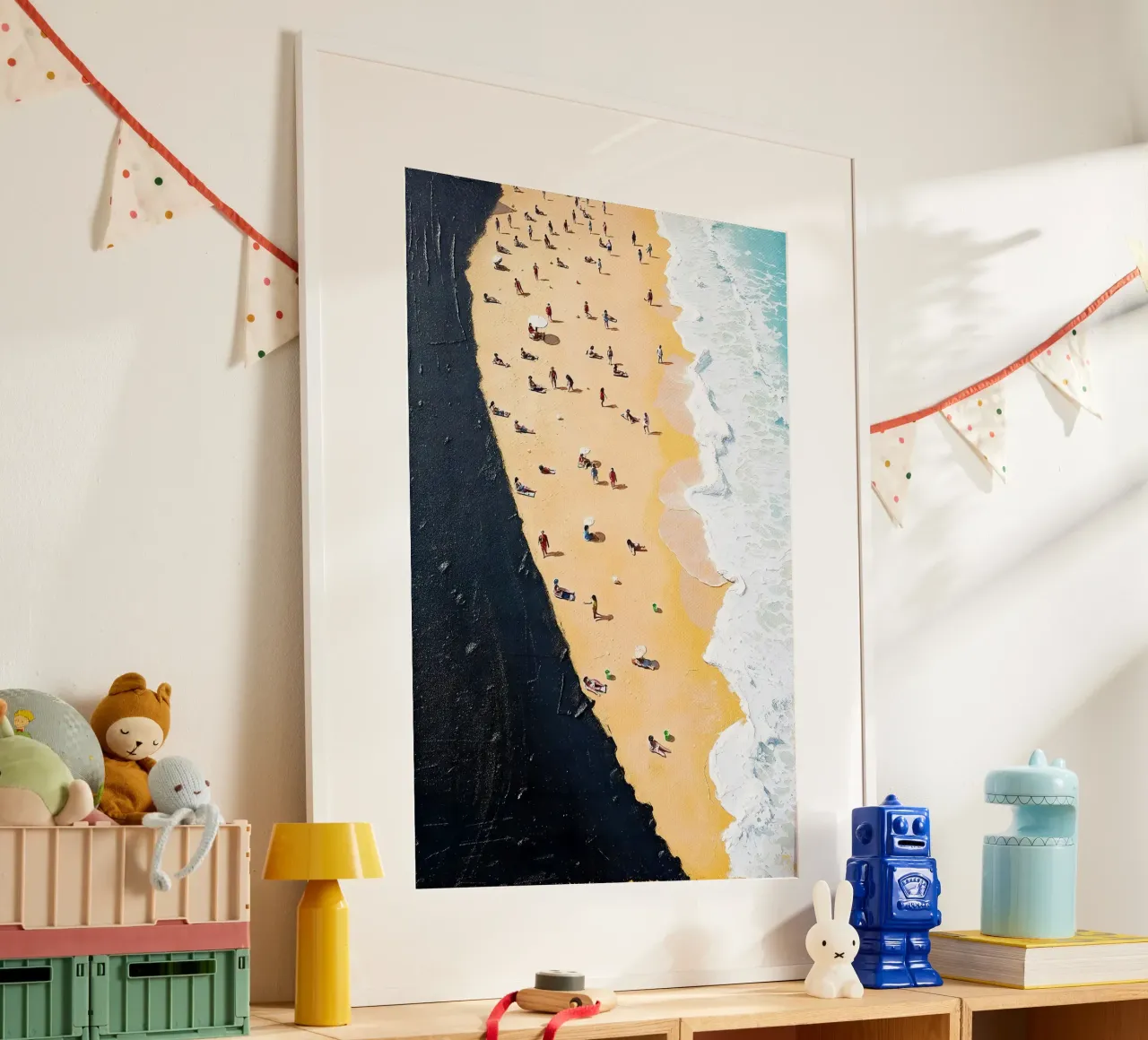 Spiaggia di confine - Paesaggio impressionistico sulla spiaggia poster da KUNSTstück