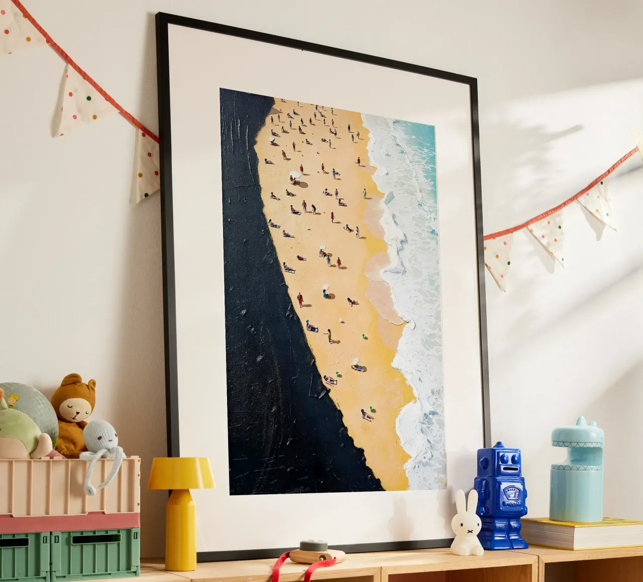 Spiaggia di confine - Paesaggio impressionistico sulla spiaggia poster da KUNSTstück