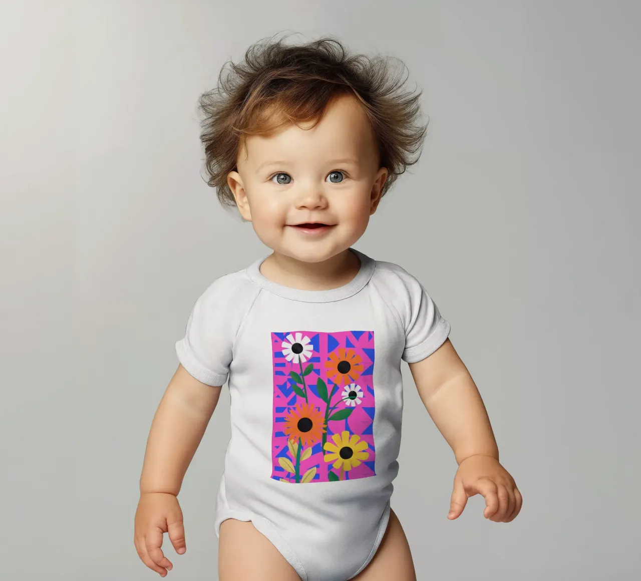 Pop Art Petal Power body neonato maniche corte da Pale Aura