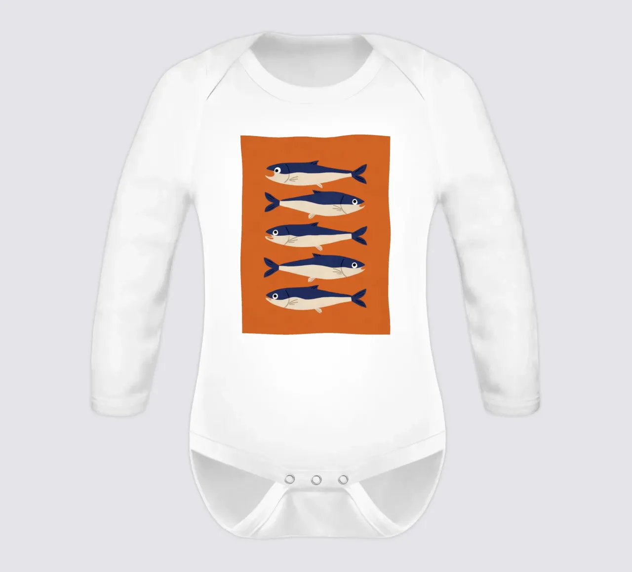 Sardine School Stilte babyrompertje lange mouwen van Pale Aura