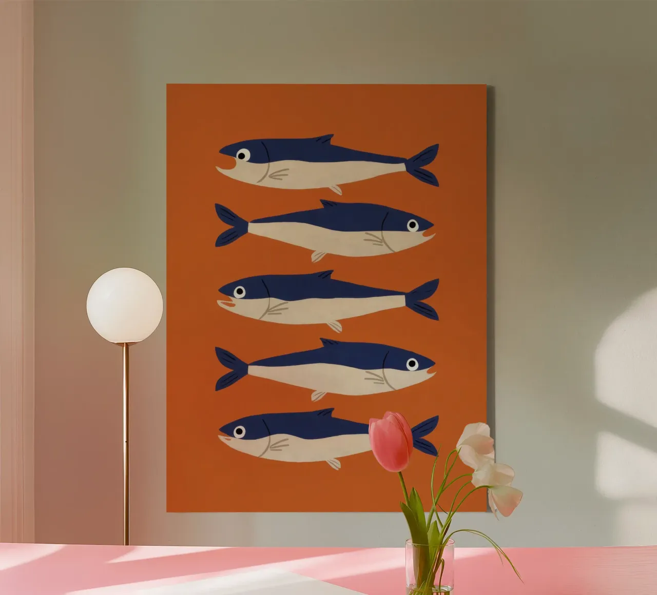 Sardine School Stillness canvas by Pale Aura