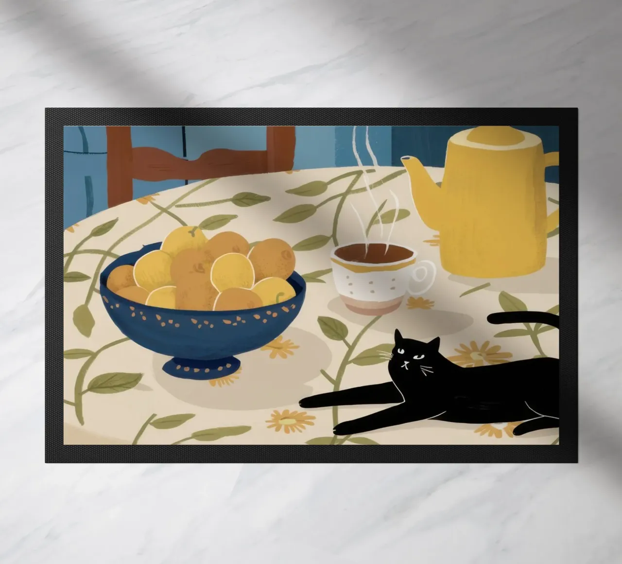 Table Cat Nap doormat by Pale Aura