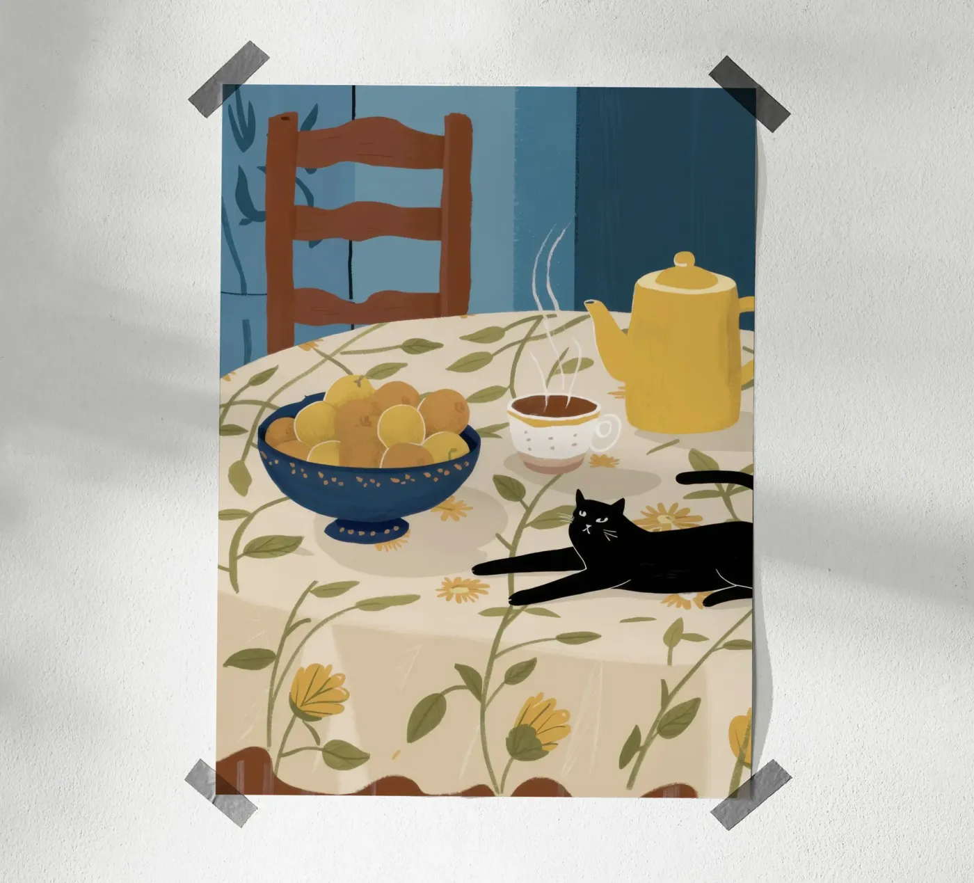 Table Cat Nap poster by Pale Aura