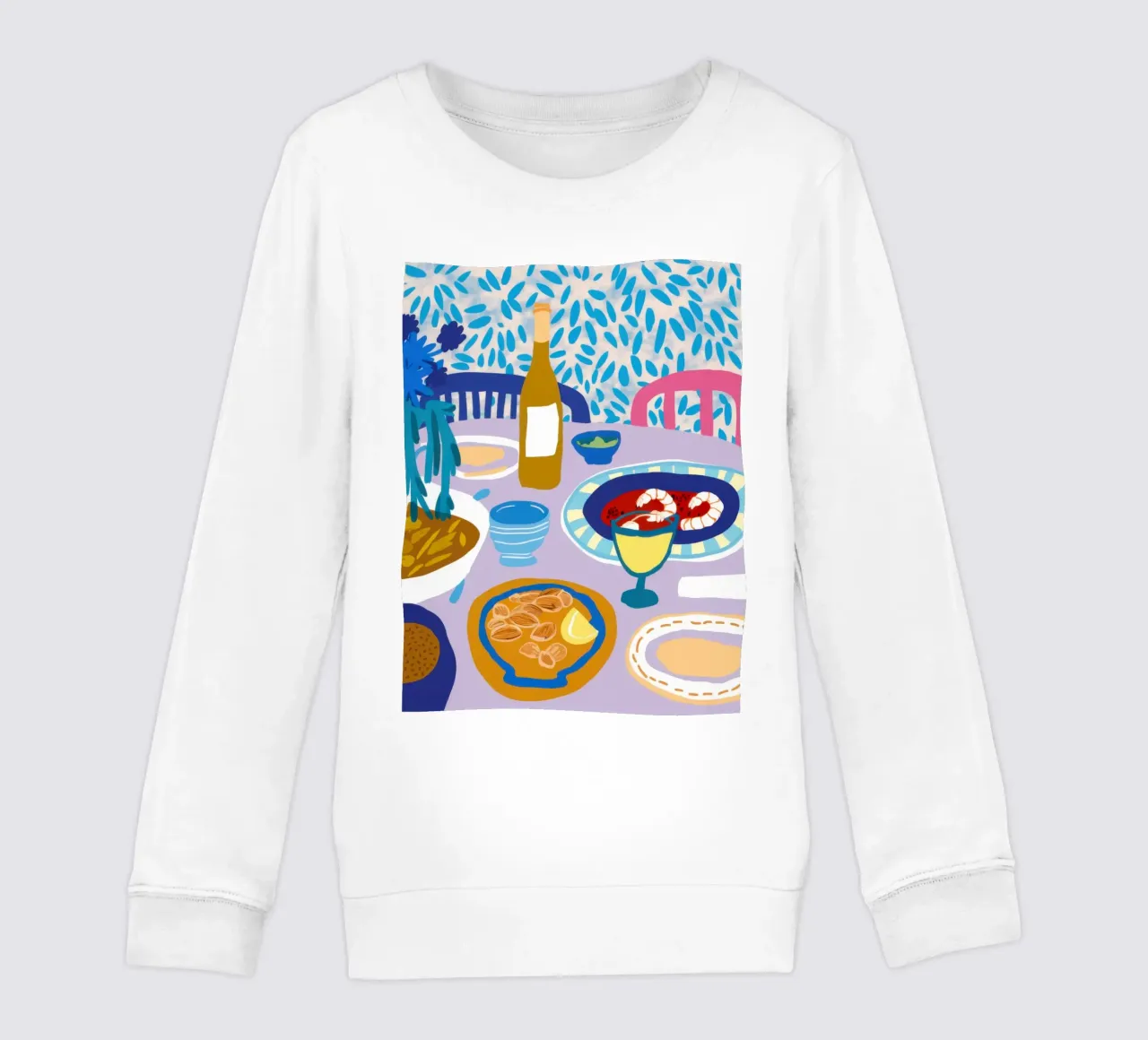 Banchetto a Tavola Blu felpa bambino da Pale Aura