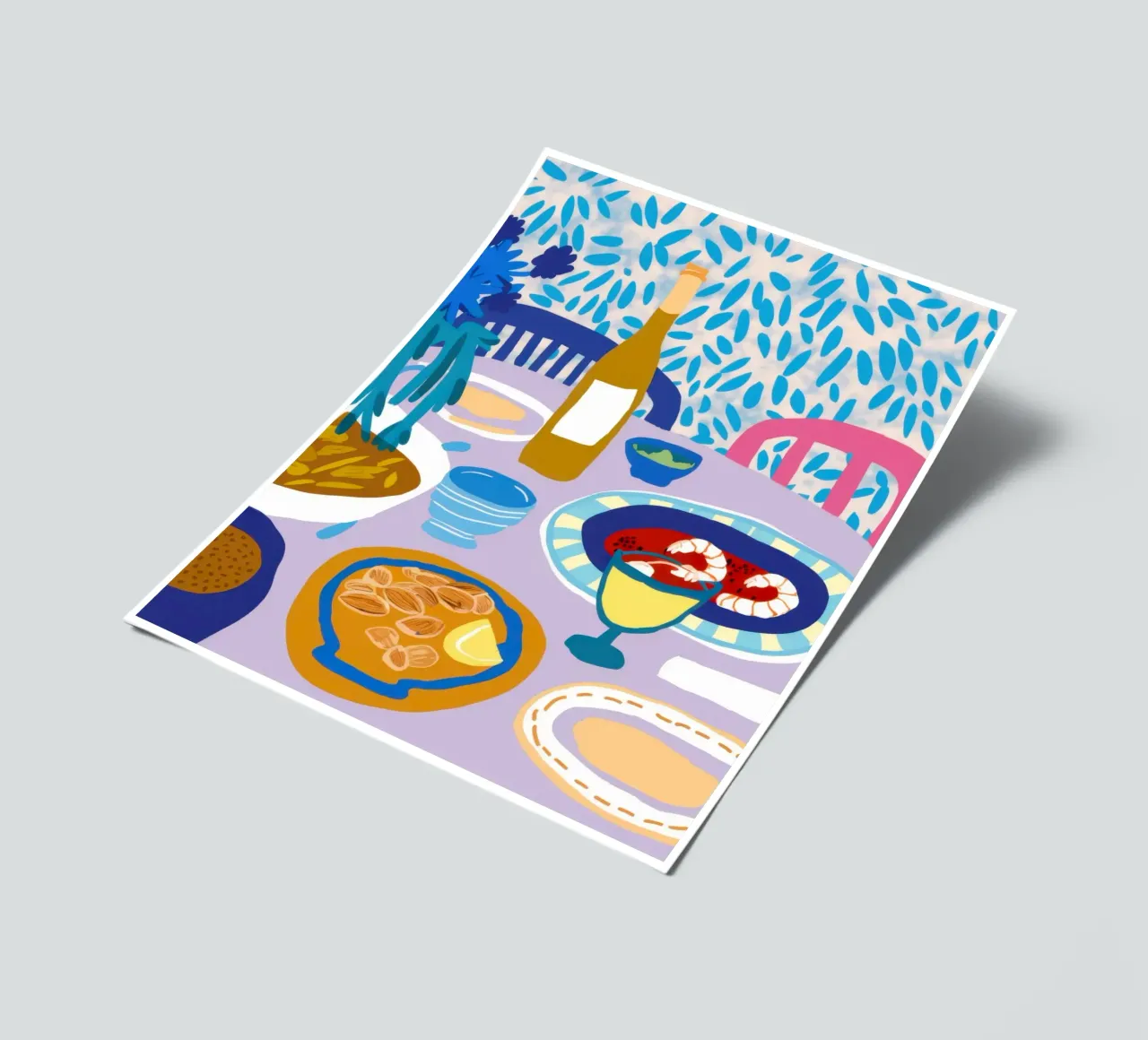 Blue Table Banquet sticker sheet by Pale Aura