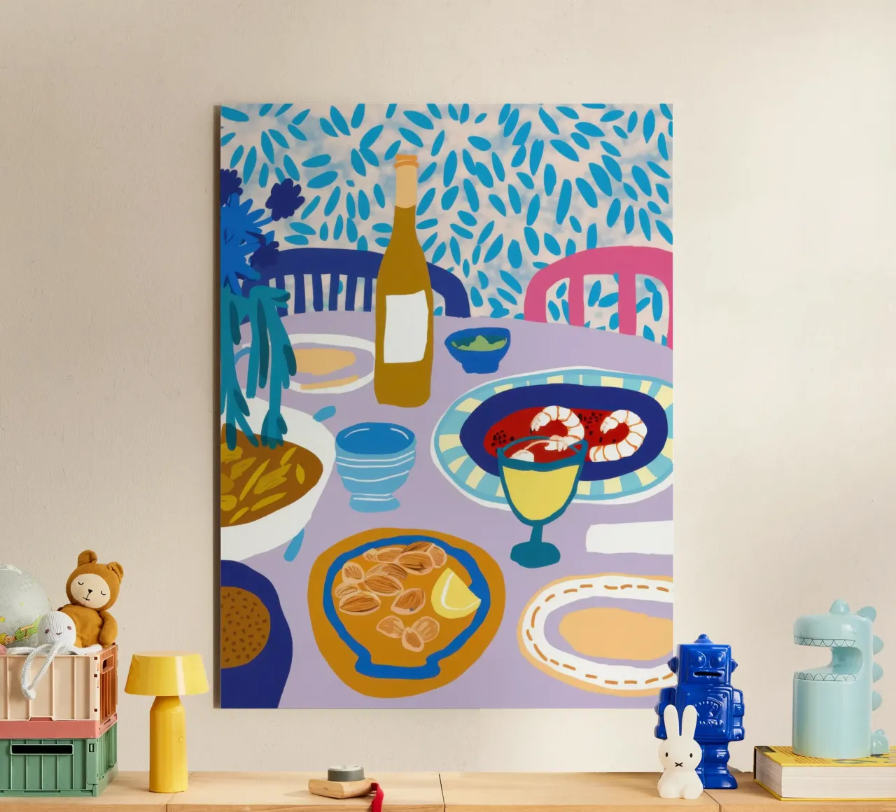 Blue Table Banquet alu-dibond by Pale Aura