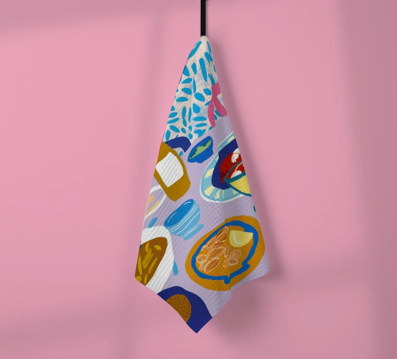 Banchetto a Tavola Blu canovaccio da cucina da Pale Aura