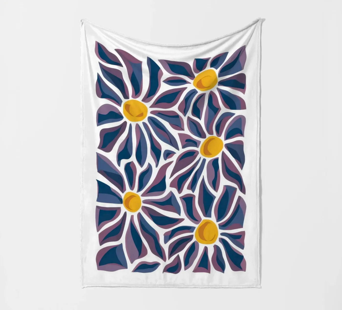 Daisy Pattern Pop Fleecedecke von Pale Aura