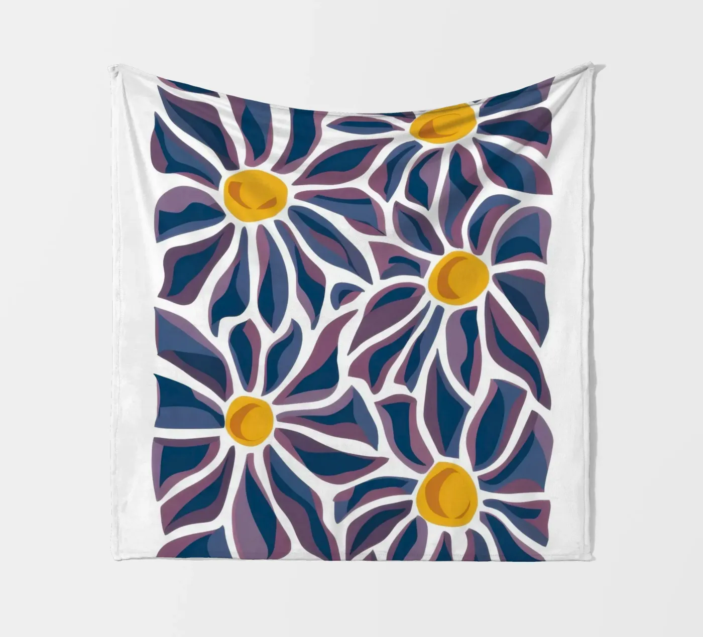 Daisy Pattern Pop Fleecedecke von Pale Aura