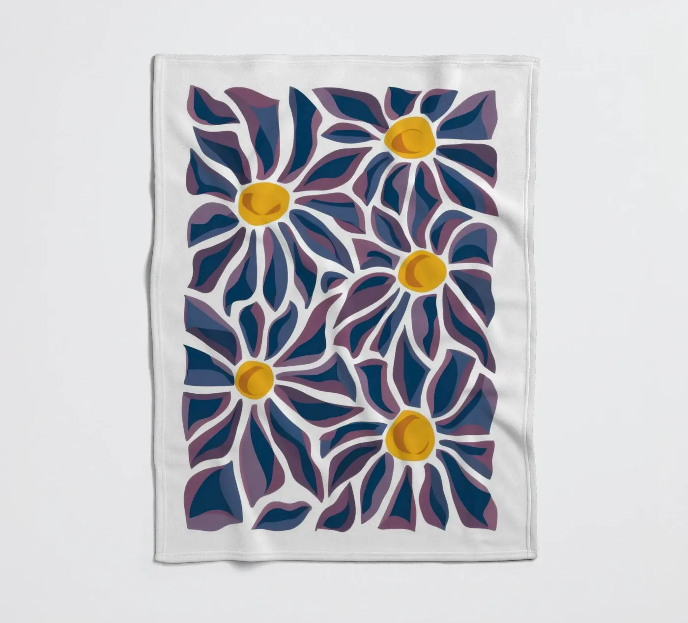 Daisy Pattern Pop Fleecedecke von Pale Aura