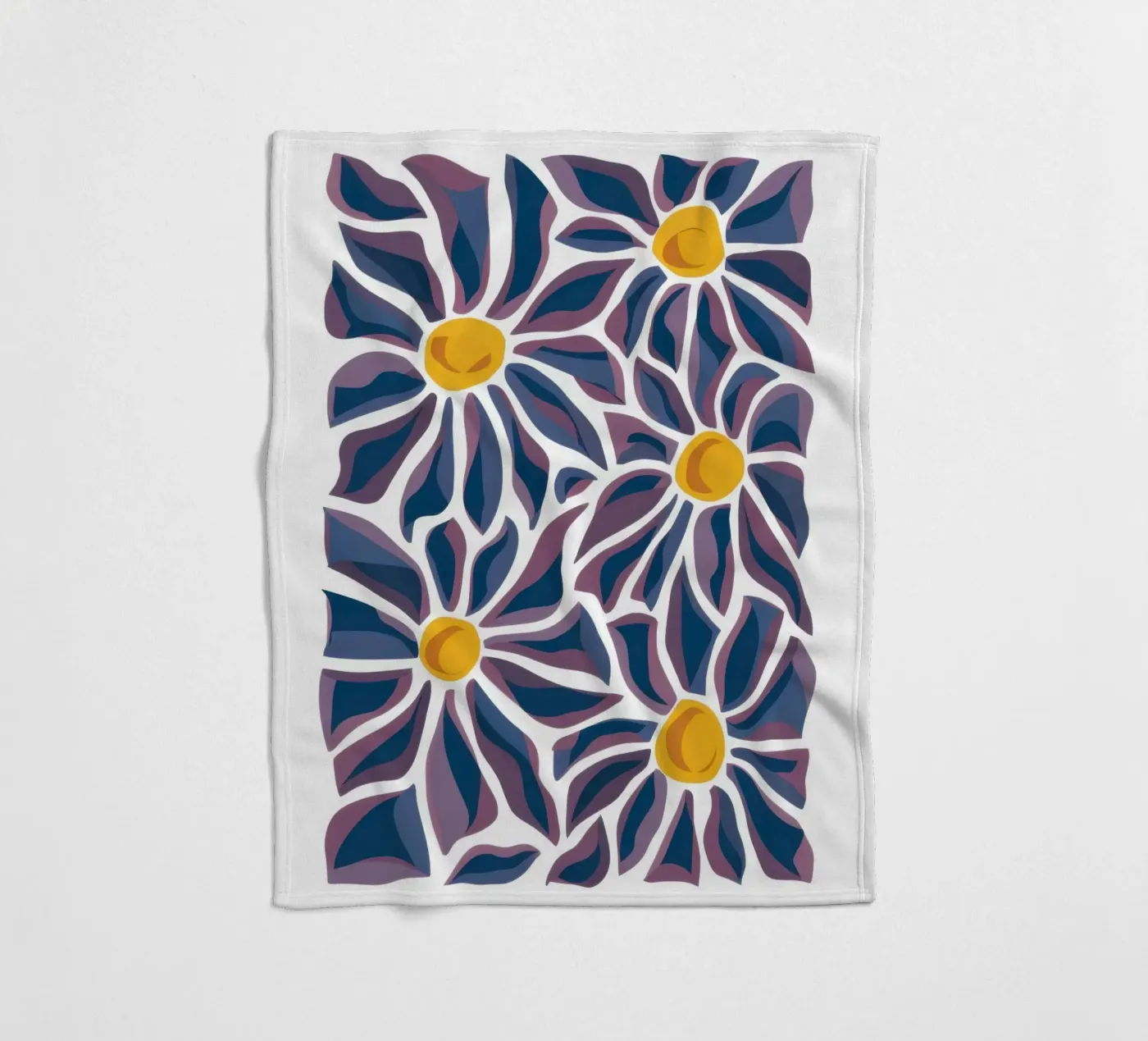 Daisy Pattern Pop Fleecedecke von Pale Aura