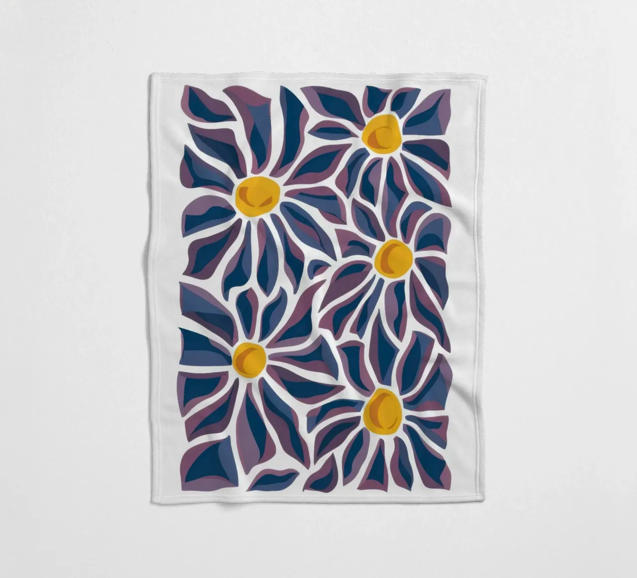 Gänseblümchen-Muster Pop Fleecedecke von Pale Aura