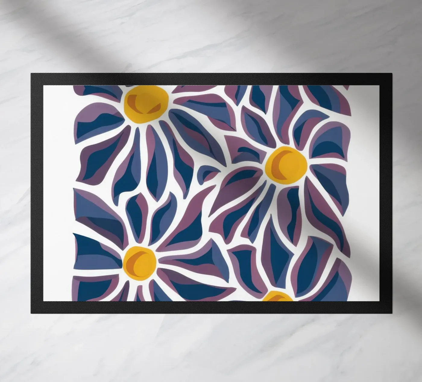 Daisy Pattern Pop doormat by Pale Aura