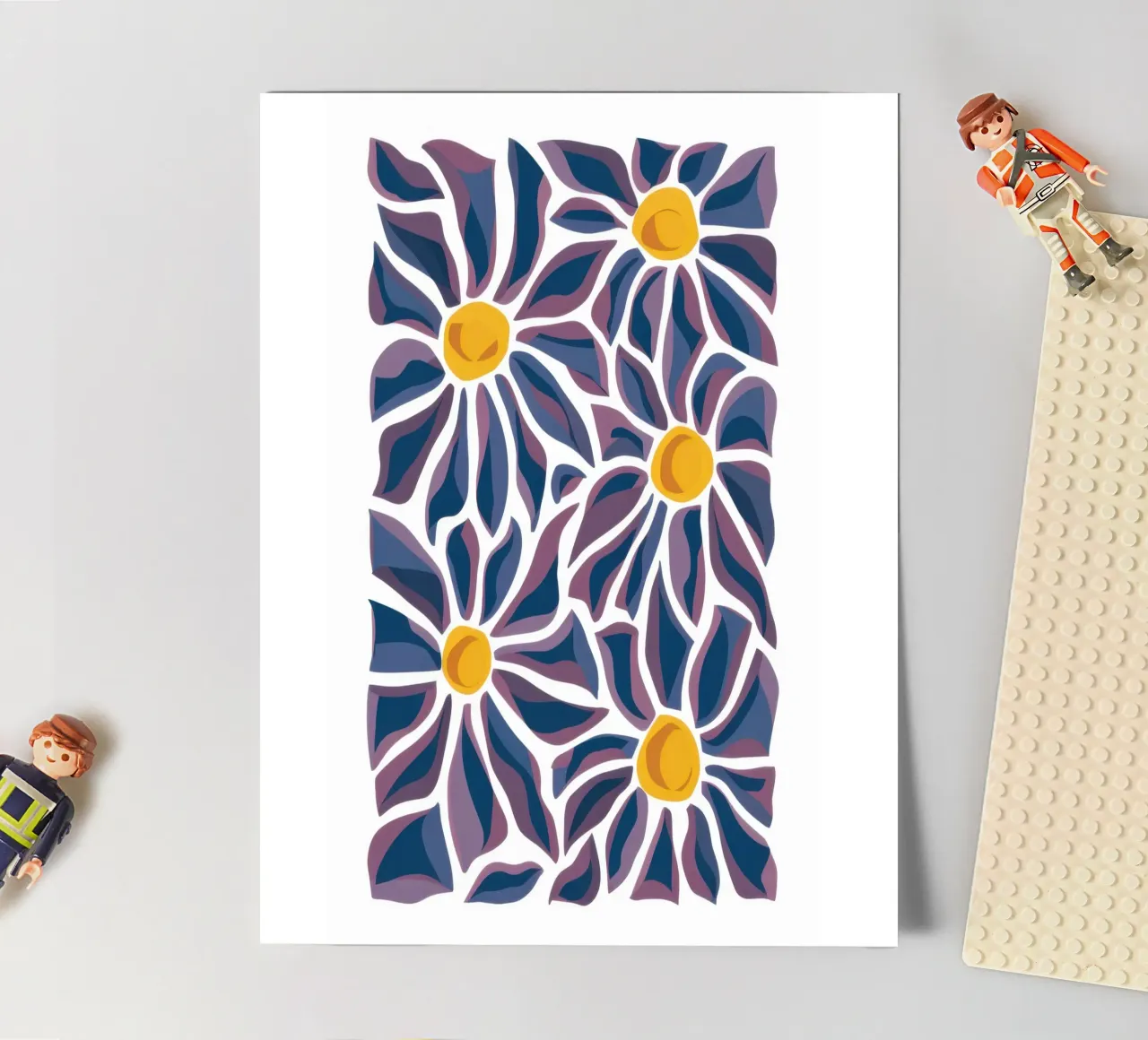 Daisy Pattern Pop sticker sheet by Pale Aura