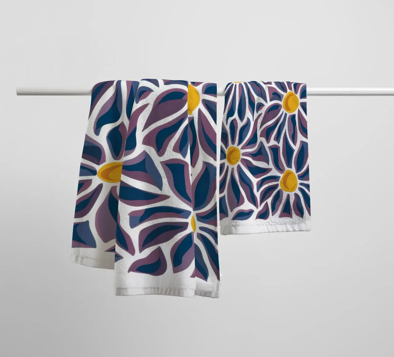 Daisy Pattern Pop towel by Pale Aura