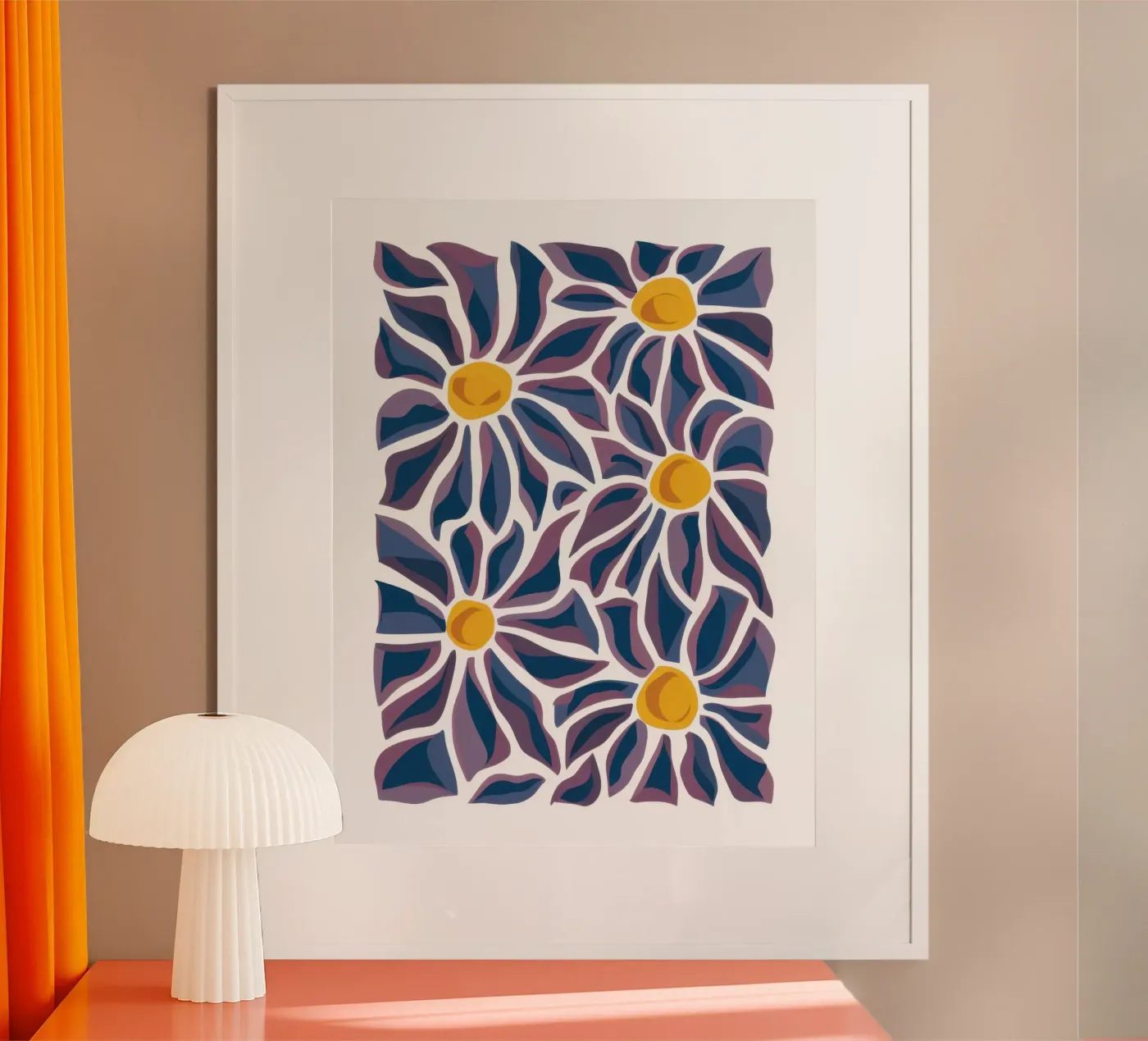 Daisy Pattern Pop poster by Pale Aura