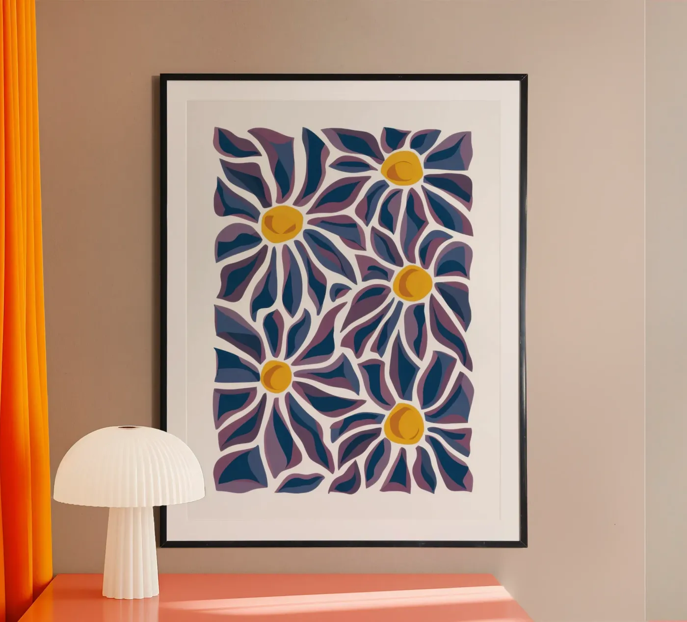 Daisy Pattern Pop poster by Pale Aura