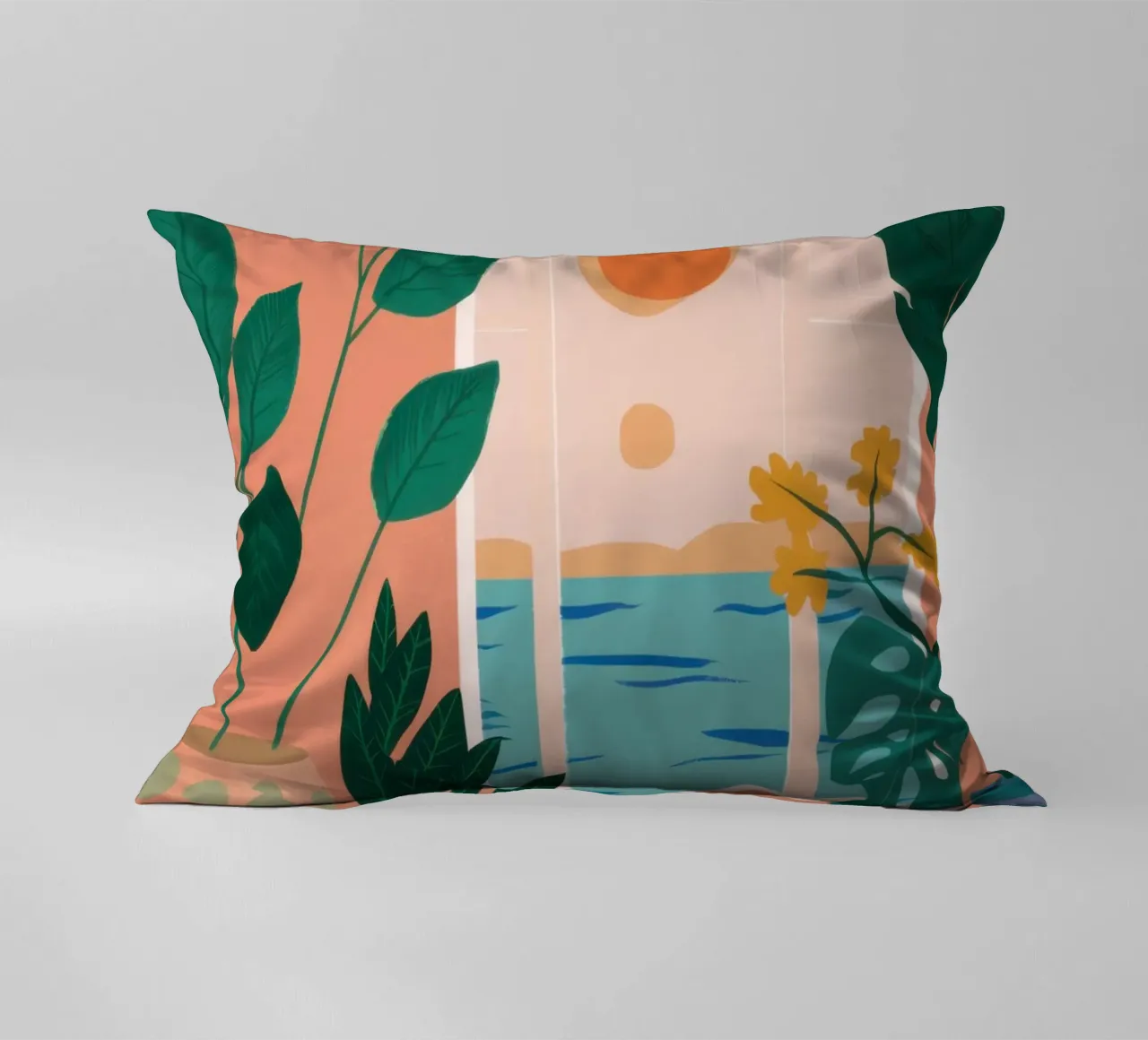 Poolside Reading Escape decorative cushion by Pale Aura