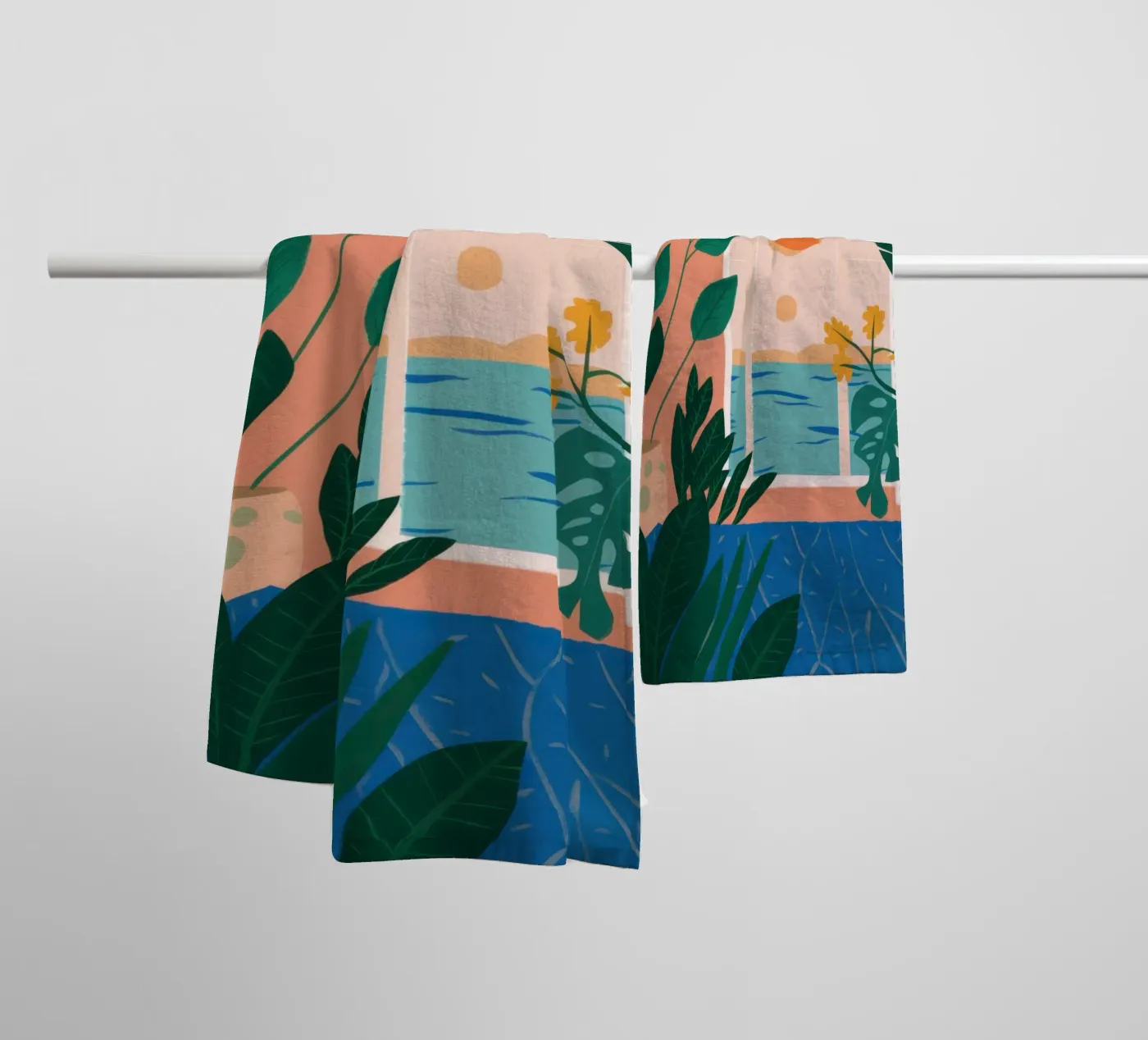 Poolside Reading Escape towel by Pale Aura